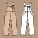 patched brown overalls trousers image